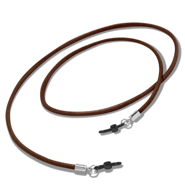 THE GEORGIE LEASH: Brown Stitched Italian Leather